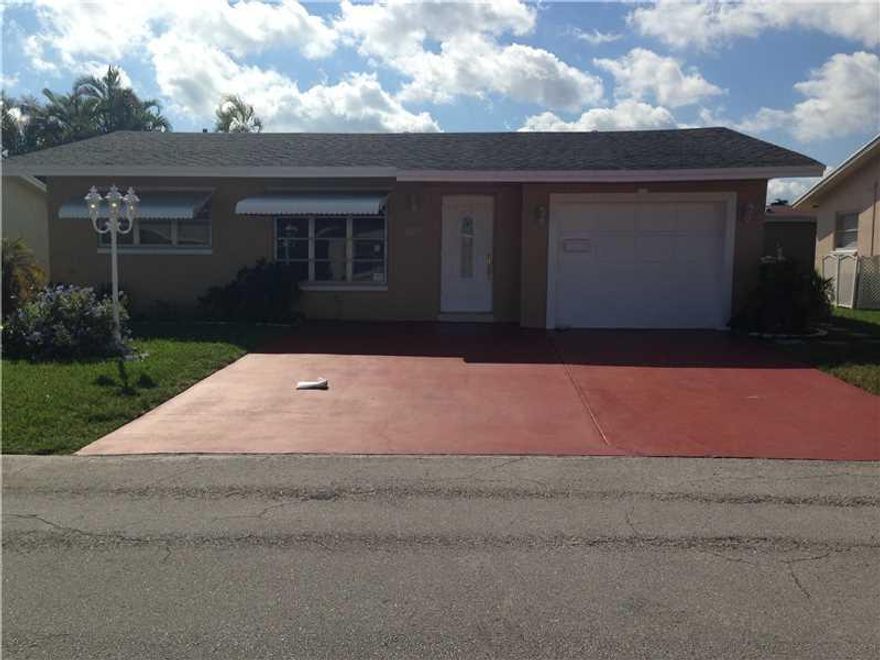 ALL AGES WELCOME!  Immaculate, lovely one story 3/1 home.  Very clean and bright.  Many upgrades. Tiles on all living areas. No carpet.  New bathroom.  Upgraded kitchen cabinets.  Screened back patio w/roof.  Concreted driveways for 3 cars parking.  Washe r and dryer.  Excellent location NO PETS AT ALL. . GOOD CREDIT min 650, PROOF OF INCOME IS A MUST.