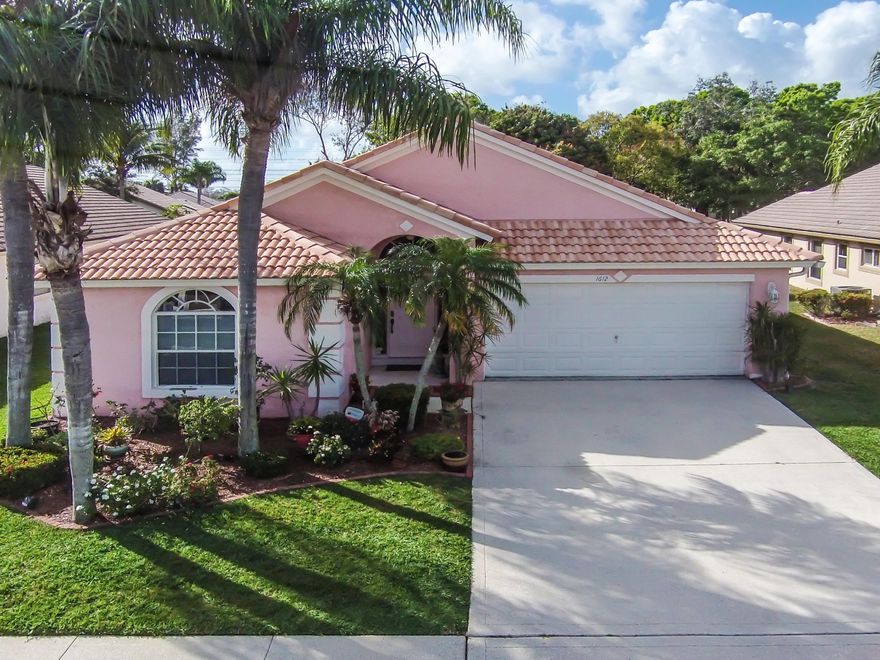 Beautiful home in Wellington's Edge community featuring 3 bed/2 bath/2 car garage, open concept kitchen, covered back patio. A/C only two years old, water heater 3-4 years old. Gated community with clubhouse, exercise room, pool, tennis courts, billiards room, ballroom, playground for kids. Minutes away from the mall, restaurants, shopping centers, public library, hospital and A-Rated schools. All room measurements are approximate.