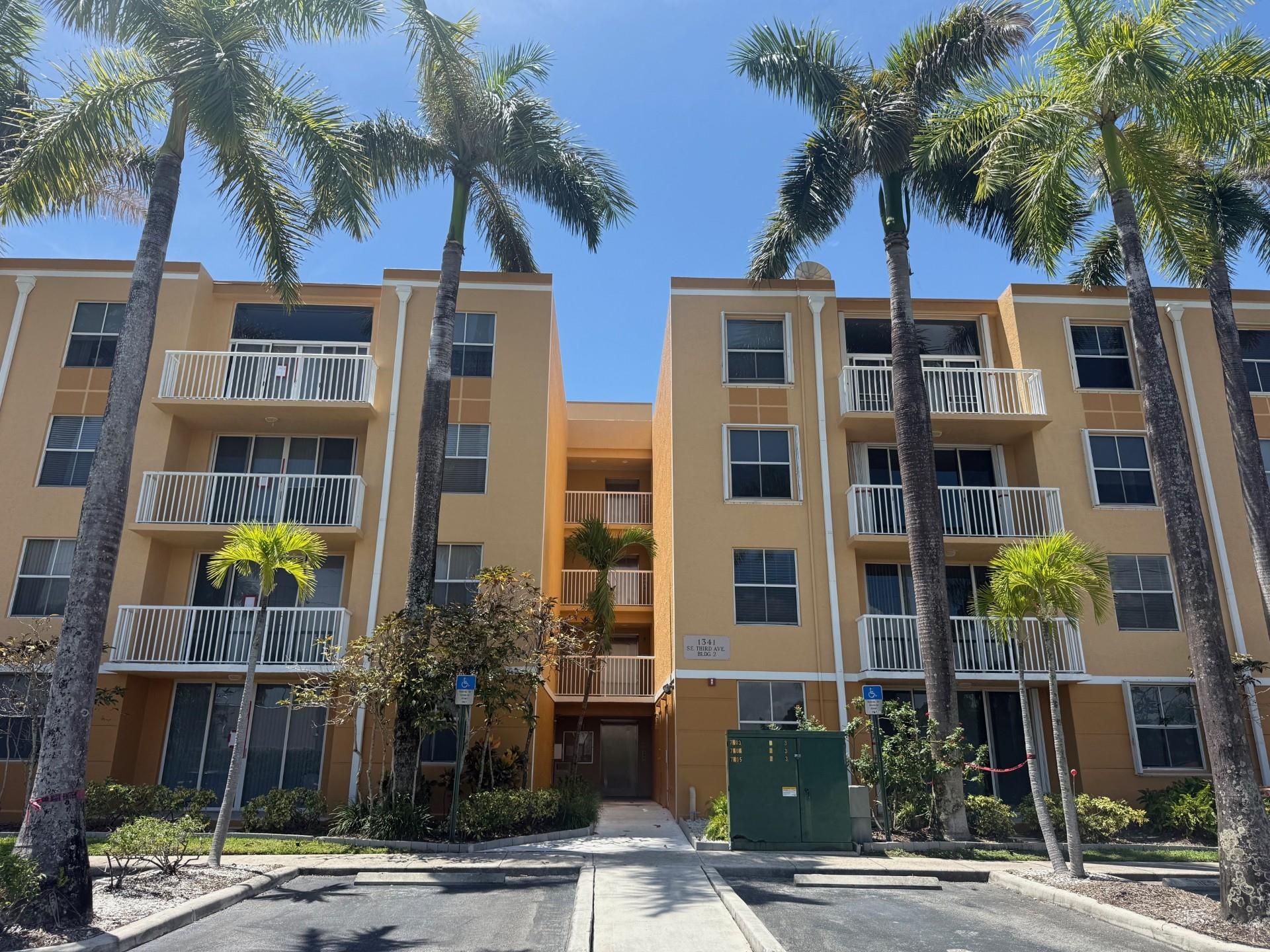 This is it! Sought after complex within 3 miles to Fort Lauderdale International Airport! Bright and sunny 2 bedroom, 2 bathroom unit with over 1000 sq ft with upgrades throughout. Large living and dining areas, white kitchen with granite counters and newer sink, full size washer and dryer, newer garbage disposal and microwave, new central air to be installed, and ceramic tile floors throughout. Balcony overlooking canal. Best location close to everything including beaches, the best dive sites, cruise ship port, Hardrock stadium and resort, golf, shopping and restaurants. Complex has undergone improvements. Does not get better than this!