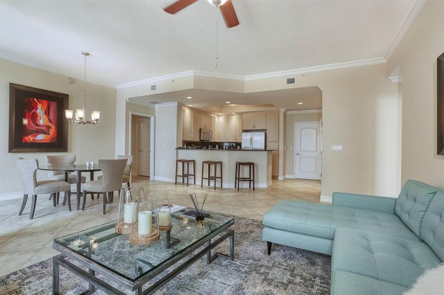 Downtown West Palm Beach Spacious  2 Bedroom 2 Bath with expansive Den offering 1657 sf of Luxury Living with High Speed Internet and Basic Cable included in HOA fees. Open Floor Plan with Tile throughout featuring  DEN  with French Door off Kitchen. Sliders from LR and Master Bedroom to Balcony with NorthWest Views. Master Suite offers Double closets, w gorgeous Marble Bath with Double Vanities. Second Bedroom features Private Balcony. Full Service Downtown building. Valet, and 24-hour staffed lobby. 100% Walkability. Rooftop Resort Pool! 10 Minutes from Palm Beach International Airport. The Ultimate in Florida Luxury Living! Assigned Secured  PREMIUM Parking on P2 and Storage within building. Valet Parking, Fantastic Gym, Club Room. Resort Pool Spa overlooking Ocean, IntraCoastal and PALM BEACH ISLAND!