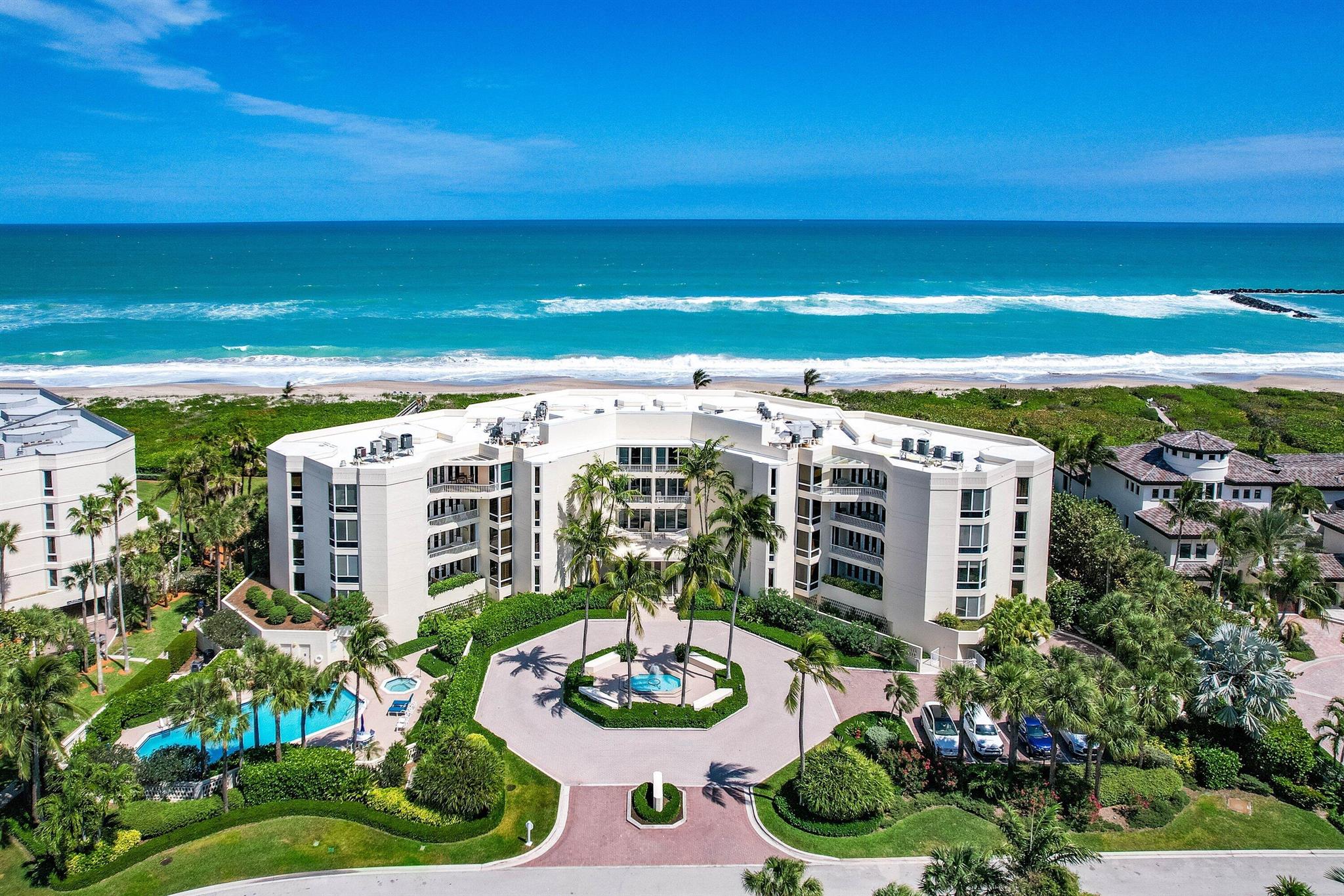 This oceanfront, first-floor, three-bedroom condo features an expansive patio with sweeping ocean views--on the market for the first time in 22 years. Bring your vision to life and create your dream home. Sailfish Point offers it all: beach, boating, golf, tennis and pickleball. The full-service marina, just 59 miles from the Bahamas and minutes from the inlet, accommodates vessels up to 100 feet. Witham Field private airport, with on-site U.S. Customs, is nearby. Amenities include an oceanfront club house, fine dining, Har-Tru tennis, Jack Nicklaus Signature golf, fitness center, spa, helipad, 1.5 miles of beach, and 24/7 security.