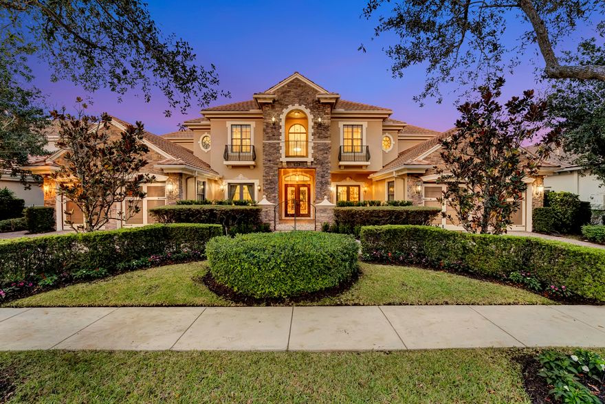 $400,000 less than the closest CLOSED comp in the community!!! This sprawling estate offers a timeless and elegant design. One of the largest model in Equus. This is the Eccelstone original builders model with over 600k in upgrades & custom finishes. This home is situated on lushly grounds abutting a paddock.  Horses are welcome in this Community. Large custom gourmet kitchen, marble and wood flooring, a  downstairs master suite, a game room with media library and built ins, a wet bar, custom design ceilings, exquisite finished details which include 7.5'' crown molding & baseboards, a huge grand main suite with a walk out balcony, all main level rooms open to the gorgeous pool and deck area, impact windows, a summer kitchen and a heated pool and separate spa all situated on apx 1/2 acre.
