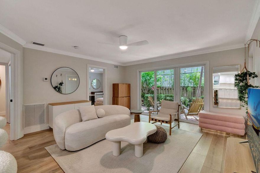 Available starting April 2026. Completely remodeled and upgraded 2/1. Newer 2023 appliances throughout. Walk through the impeccable kitchen into a spacious living area and out onto your private patio where you can soak up the Florida sun. Two blocks from the Atlantic Avenue, enjoy downtown living at its finest right in the heart of Downtown Delray Beach.