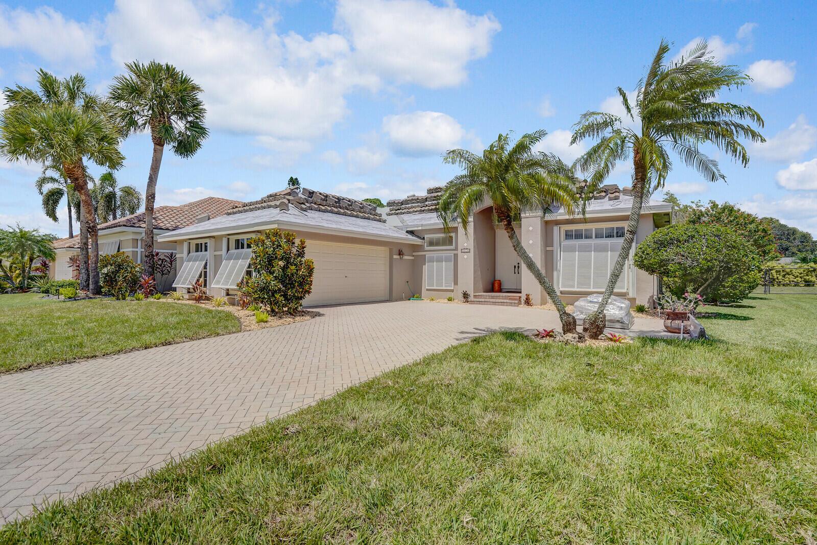 THIS BEAUTIFUL UNIQUE HOME HAS IT ALL! A NEW ROOF 25' WITH TRANSFERABLE WARRANTY. NEW HWH 25! NEW OVERSIZED WASHER/DRYER 25',NEWER REFRIGERATOR. FANTASTIC OPEN FLOOR PLAN, HIGH VOLUME CEILINGS. THIS HOME IS SPECIAL WITH A ZEN-LIKE ARTISTIC ARCHITECTUAL FLOW. AS YOU ENTER THE OVERSIZED DOUBLE FRONT DOORS YOU WILL FEEL''AT HOME''. VIEWS OF THE CANAL & EXOTIC LANDSCAPING ARE THROUGHOUT THE SPACIOUS KITCHEN AND PRETTY SCREENED IN PATIO. SANDHURST AT JOG ESTATES IS A QUAINT NEIGHBORHOOD, 55+ COMMUNITY IN THE PERFECT LOCATION. NEAR DELRAY BEACH & BOCA RATON. JOG ESTATES IS A GATED, PET FRIENDLY NEIGHBORHOOD SURROUNDED BY ALL NEW SHOPPING CENTERS, HIGHWAYS, BEACHES, WHOLE FOODS, SPROUTS & PLENTY OF RESTAURANTS. DON'T MISS OUT ON THIS SPECIAL HOME & NEIGHBORHOOD. A MUST SEE!