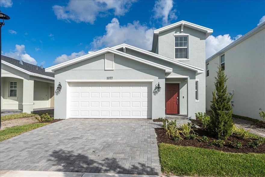 **Newly constructed 5-Bedroom Home in Gated Community!** This stunning two-story, 5-bedroom, 2.5-bath home offers an open-concept layout, seamlessly connecting the kitchen, dining, and living areas for effortless transitions. The first-floor owner's suite provides added privacy, while the second floor features 4 additional bedrooms and a cozy loft. Enjoy outdoor leisure on the ready-to-use patio. The home includes a convenient two-bay garage, stainless steel appliances, a gas range, quartz countertops, upgraded light fixtures, and a Ring doorbell system. **Neighborhood includes a beautiful clubhouse, fitness center, community pool, pickleball courts, playground, and more! This is an incredible opportunity to make this beautiful house in this lovely neighborhood your home!**