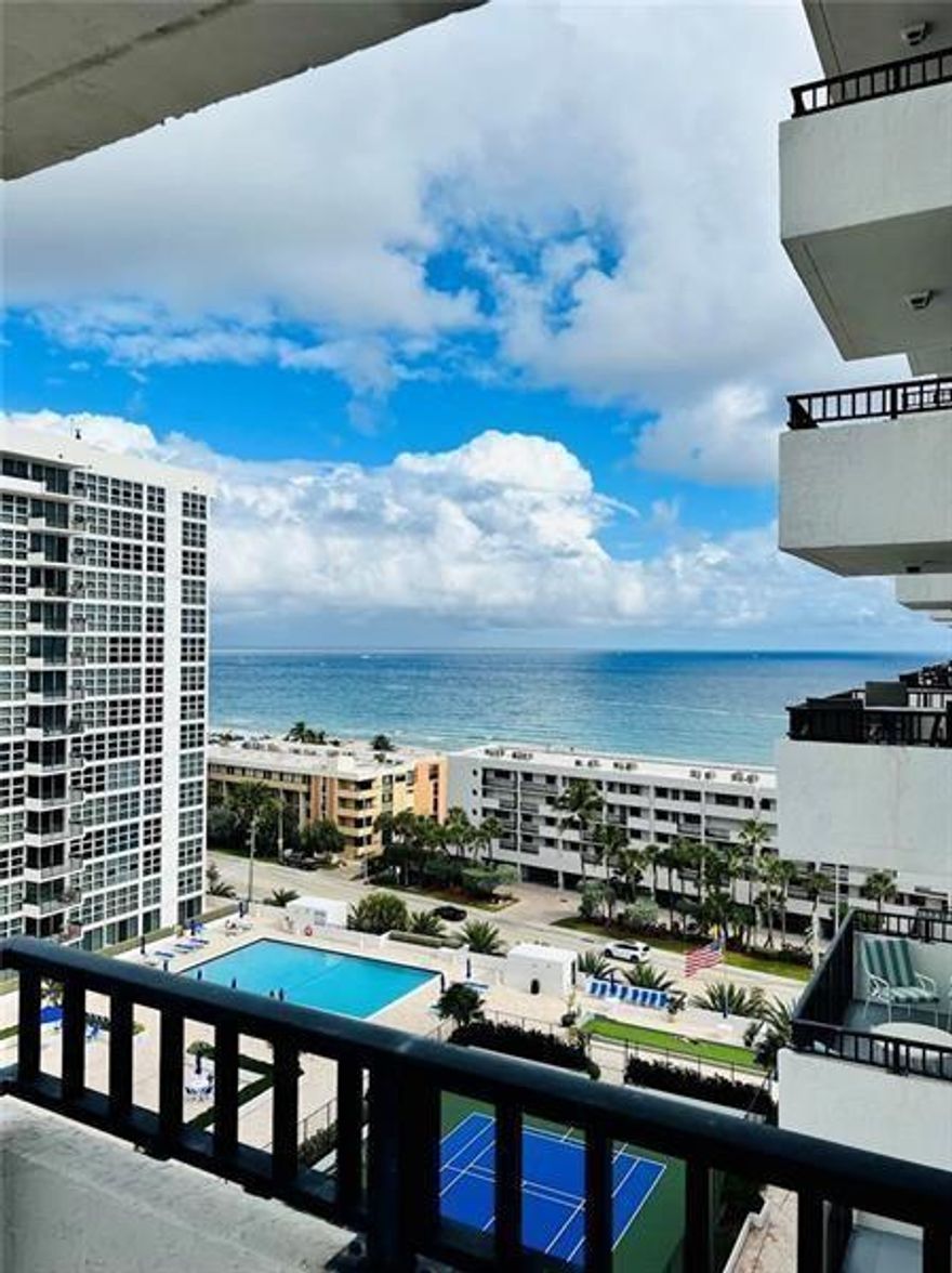 SEASONAL TURNKEY & FURNISHED CONDO UNIT WITH AMAZING OCEAN AND INTRACOASTAL BREATHTAKING VIEWS, RIGHT ON NORTH OCEAN BLVD STEPS TO THE OCEAN, SAND BEACH, FISHING PIER, RESTAURANTS & ENTERTAINING! ENJOY SUNRISE AND SUN VIEWS FROM THE PRIVACY OF YOUR 14TH FLOOR BALCONY, UPSCALE BUILDING WITH SECURITY CONCIERGE LOBBY, 1 ASSIGNED UNDERGROUND SECURE PARKING GARAGE, WASHER & DRYER CONVENIENTLY LOCATED NEXT DOOR TO THE UNIT, TASTEFUL DECORATED WITH A SPACIOUS BEDROOM, NICE SIZE BATHROOM WITH DOUBLE CLOSETS, TILE FLOORING THROUGHOUT AND NEUTRAL COLORS ON WALLS. BUILDINGS OFFER HEATED POOLS, TENNIS COURTS, EXERCISE ROOMS, POOL TABLE, SAUNA, FACILITY MANAGEMENT ON SITE AND BEAUTIFUL COMMON AREAS TO GREET GUEST! WATER, WASTE, INTERNET & CABLE ARE INCLUDED, COME AND SEE, ACROSS FROM THE BEACH!!!