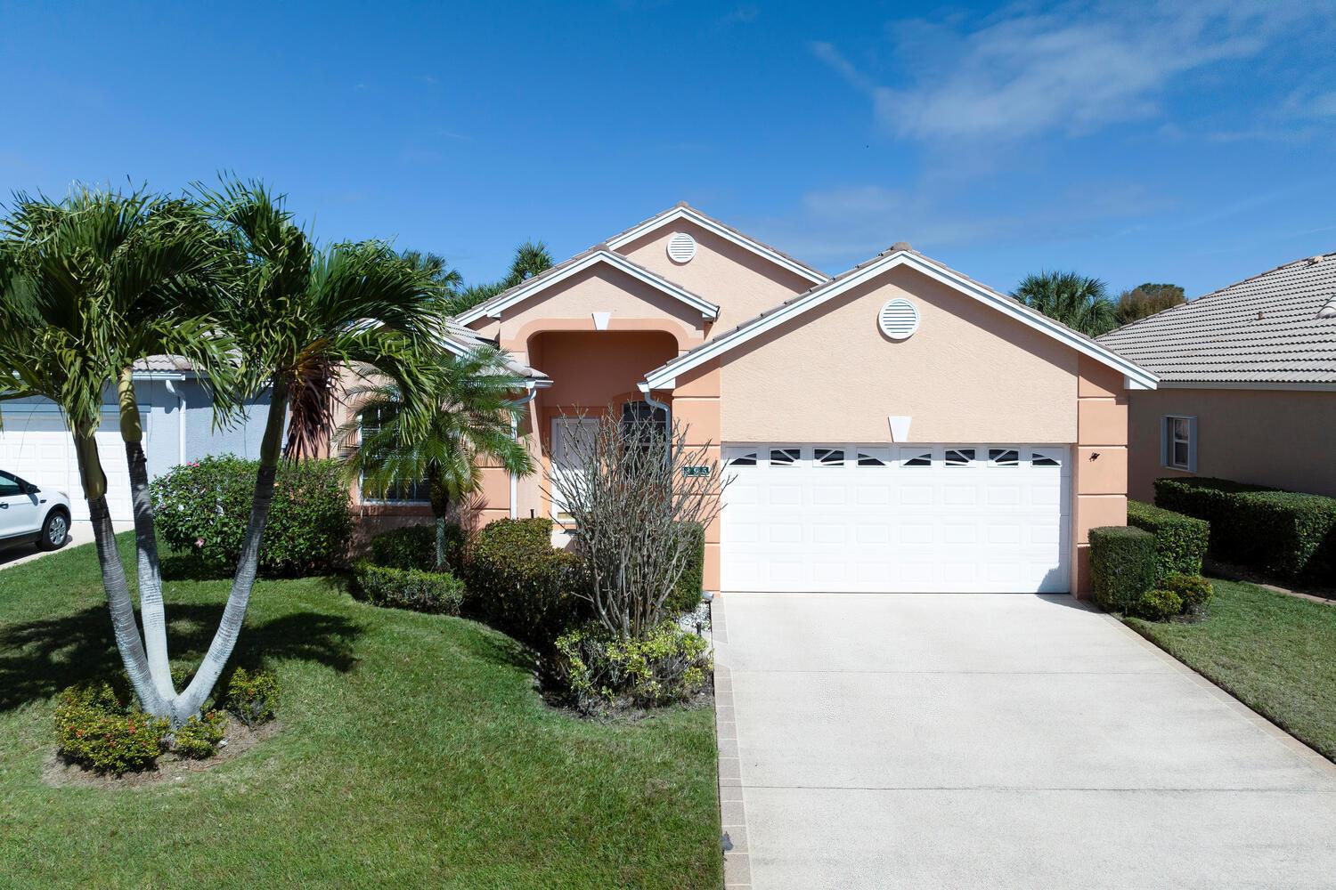 Great Investment+Leisure+Convenience+Low Maintenance Cost! This 2382 SQF total, 1673 SQF under AC, CBS Home, Features Hip Barrel Roof, ceramic tile floor throughout & Lots of natural light. Enjoy the Spacious Open Floor composed by the family, living & dining area all under a 11' High Ceiling W/ a Slider to a screened lanai. Great for Entertaining! The eat-in kitchen comes w/ a full set of Stainless Appliances, Breakfast Nook, a pantry and Washer & Dryer conveniently inside the house. The Huge Master Bedroom quietly located by the back of the house offers you privacy from the Front Guest Bedroom. You still have the mix use Den/Office/3rd bedroom. Update Water heater System and well-maintained A/C. >>> CLICK 'MORE FOR HOA AMMENITIES INFO >>>