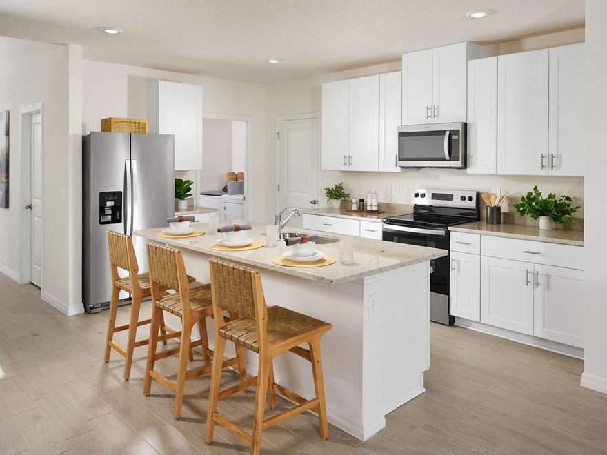 Brand new, energy-efficient Terra Lago in Indiantown, FL. The Yellowstone floorplan offers 2,168 sq. ft. of two-story living with 4 bedrooms, 2.5 bathrooms, and a versatile loft. Upgrades include all appliances, window blinds, smart home technology, a garage door opener, and granite countertops. The open-concept main floor features a modern kitchen with stainless steel appliances and a large island that flows into the dining and great rooms. Enjoy a patio, energy-efficient features, and smart-home technology throughout. Terra Lago offers resort-style amenities including a clubhouse, pool, and walking trails. Conveniently located near Martin and Palm Beach counties, this community blends small-town charm with modern convenience