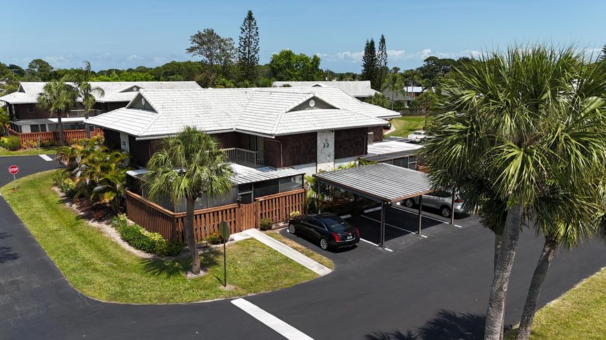 SPACIOUS FULLY FURNISHED 2BR/2.5BA TOWNHOME IN PRIME PORT ST. LUCIE LOCATION! Exceptional value with bright open living areas, generous room sizes, newer A/C and water heater, private screened patio, and upstairs balcony access from both bedrooms. Solid two-story construction with tiled roof, carport, and additional assigned parking. Enjoy low-maintenance living with HOA covering roof/exterior, water, sewer, cable, internet, clubhouse, indoor & outdoor pools, tennis, pickleball, and more. Minutes to beaches, golf, Sam's Club, Walmart, shopping, dining, and medical. Ideal for full-time living, seasonal retreat, or investment. Rare combination of space, location, and included amenities at an attractive price. Seller motivated, excellent opportunity for buyers seeking size, location, and lifestyle value in one of Port St. Lucie's most convenient communities. This furnished two-story townhome offers large living spaces, spacious screened patio for outdoor enjoyment, private upper balcony, tiled roof, newer major systems, and assigned covered plus open parking. Convenient front parking layout may provide future EV charging possibilities, subject to buyer verification and HOA approval. Community amenities are extensive, including clubhouse, library, tennis, pickleball, indoor/outdoor pools, cable, internet, water, sewer, and exterior maintenance. Outstanding proximity to beaches, major retail, Sam's Club, Walmart, restaurants, golf, and healthcare. Strong potential for personal customization while delivering immediate comfort, convenience, and long-term value.