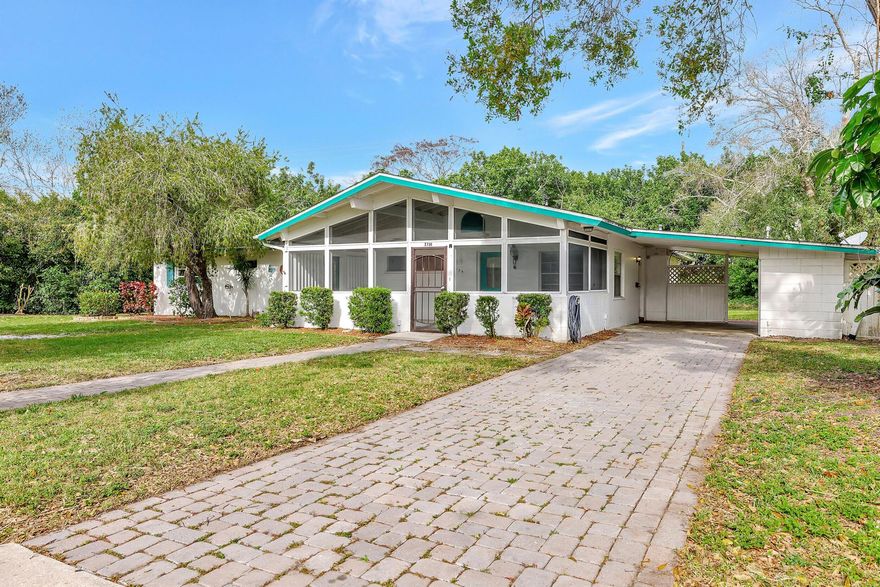Here's your opportunity to invest in a sought-after, established area off Atlantic.  Lots of possibilities with this 3/2 main home and attached 1/1 in-law or rental apt with a bedroom, sitting area, kitchenette and separate entry.  This oversized lot also offers a carport & utility/storage room. With no HOA and its proximity to key amenities such as Vero Beach Airport, Dodgertown/Jackie Robinson Training Complex and Cleveland Clinic Hospital there is plenty of opportunity for daily/weekly rentals as well. Rehab as you go - reside in one section while earning rental income towards your mortgage payment.  Convenient to parks, restaurants, shopping and the downtown Main Street area. Plus a short drive takes you to lovely beaches and Ocean Drive for its galleries, boutiques and restaurant