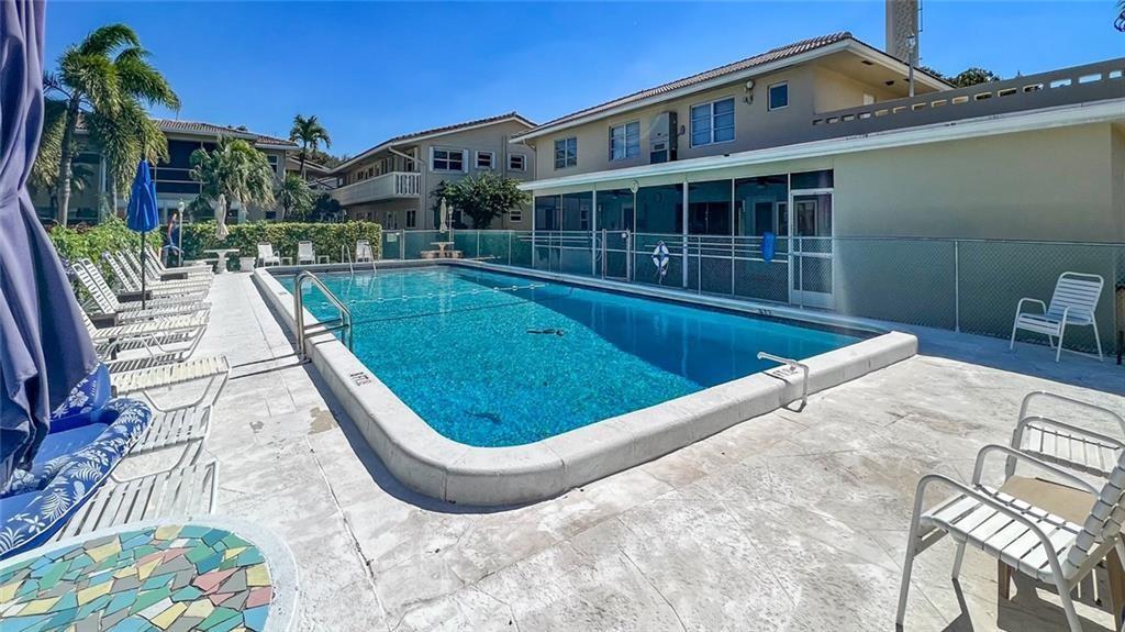 Lowest price 1 bedroom! First-floor 1-bedroom/1-bathroom condo in 55 55-plus community in the heart of Lighthouse Point. Can be rented furnished, partially furnished, or unfurnished, whatever suits your needs! Located right near the community pool and laundry room. It also comes with a storage unit. Two mini split AC/heaters were just installed, a newer water heater, an updated vanity in the bathroom, and neutral tile throughout the living space and screened-in patio to enjoy the beautiful gardens and wonderful breezes. Minimum credit score 700 per HOA. Available now! Fast approval! Use rent spree application.