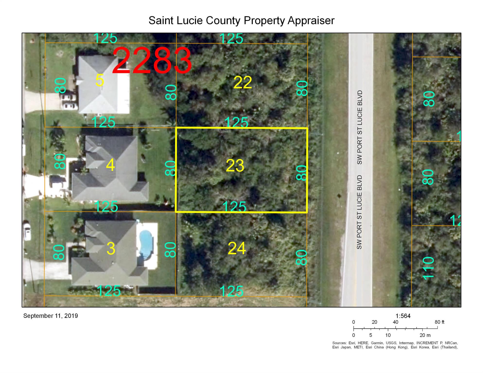 Great vacant lot on Port St Lucie Blvd