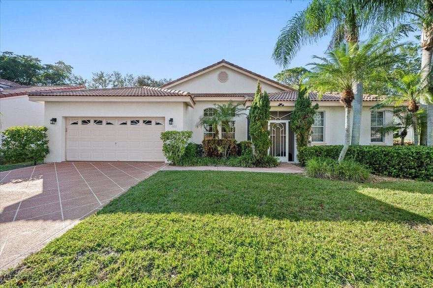 Located on a quiet cul-de-sac in River Bridge, this home sits on a beautiful private-feeling lot with a spacious backyard, screened-in pool, and large covered patio--perfect for relaxing, entertaining, and enjoying true Florida living. Inside, you'll find granite kitchen counters with white cabinets and appliances, tile flooring, and a functional split layout. AC and water heater approx. 6-8 years old. River Bridge offers resort-style amenities including 24/7 security, fitness center, tennis and pickleball courts, pools, theater, and more. HOA includes lawn care, cable, and internet.