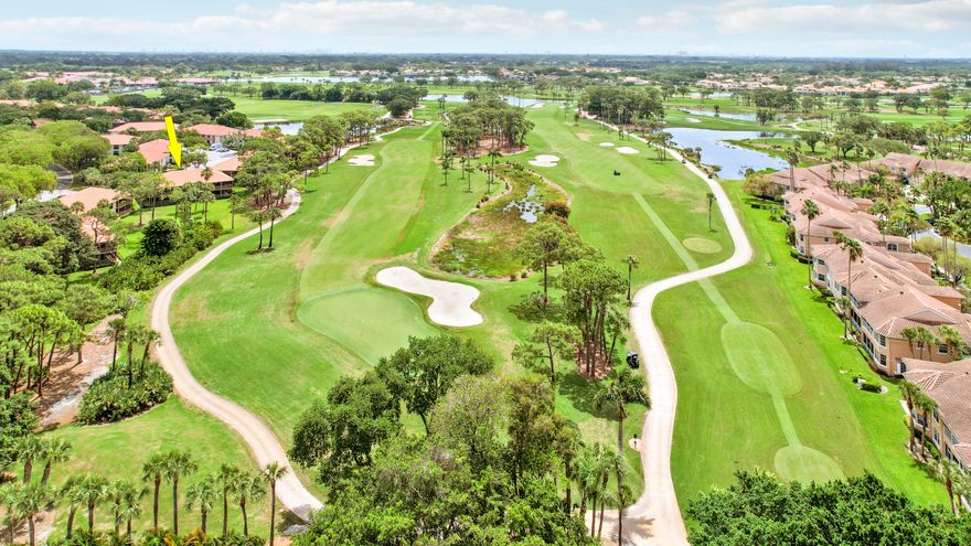 Rarely available 1st floor corner 2BR 2BA condo in Golf Villas at PGA National, showcasing panoramic views of the Champions Golf Course, home of the Cognizant Tournament. Enjoy sweeping views of the 2nd Fairway and 2nd Hole from the living areas throughout the condo and from the spacious wraparound screened patio, with the primary bedroom capturing beautiful views of the 2nd Hole. Bright, open living and dining area with a well-designed layout, newly painted interior, and newer kitchen and baths. Investor friendly with daily rentals allowed, offering strong income potential. Pet friendly community with two heated pools. Ideally located near dining, shopping, beaches, and PBI Airport. A unique opportunity not to be missed.