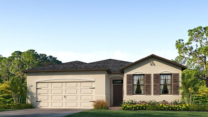 **BRAND NEW HOME** Our beautiful Delray floor plan is a 4 bedrooms, 2 baths plus Flex with 2034 sq ft of living space. The exterior of the home has a 23' x 9' lanai and an irrigation well for the sprinkler. Inside the home you'll find granite countertops in the Kitchen, 36'' upper cabinets and Moet sink. 18'' ceramic tile throughout and carpet in bedrooms. Home also equipped with energy saving features and hurricane shutters. *Photos of Delray model and not actual home for sale**