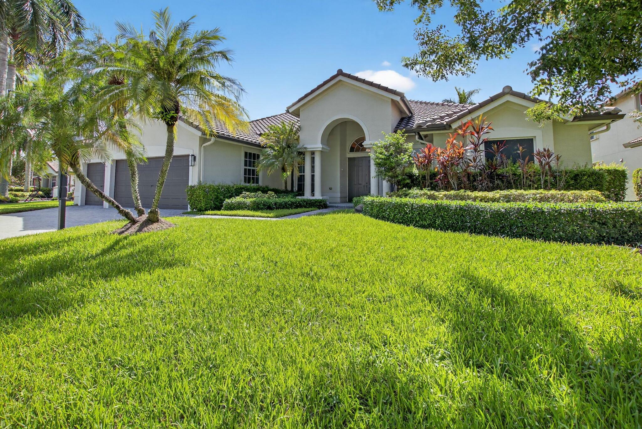 Fully renovated beautiful one-story pool home on oversized cul de sac lot with stunning lake views. 4 bedrooms plus office, 4.1 bath, Roof 2024, FULL impact windows, newer A/C's, salt water heated pool and so much more. Boca Falls located west of 441, walking distance to A rated schools, three gates (two manned), walk to South County Park and Osprey golf course. The community has a renovated clubhouse, playground, gym, 6 tennis courts, basketball courts, pickleball and so much more.