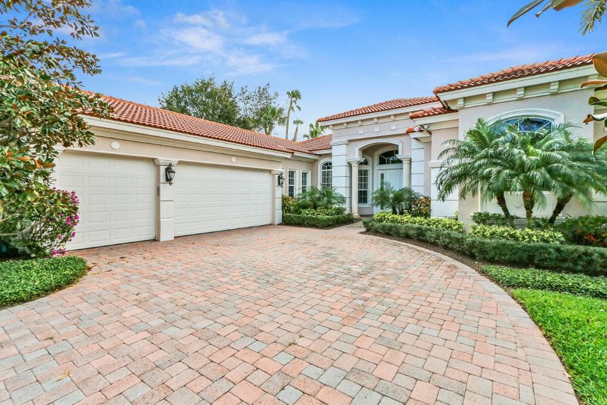 Move in Ready! 4BR+ den/4BA pool home w/panoramic lake+golf views. Diagonal marble floors, Impact glass, plantation shutters, custom Hunter Douglas blinds, split floor plan, cabana bath. Chef's kitchen has island, 4 burner gas range, double Trivect wall oven,large pantry and breakfast bar. Formal living & dining, family room, den w/wood floor. Spacious master suite w/clerestory windows, sitting area. Marble master bath w/Jacuzzi, water closet. Spa waterfalls into pool, fenced yard. 3 car garage w/epoxy floor. Natural gas line / Energy Efficient home! Jupiter CC is Northern County's newest country club w/luxury amenities, signature Greg Norman golf, low membership fees! Close to world class shopping, dining, beaches, airport, cultural venues and 'A' rated schools! Paradise!