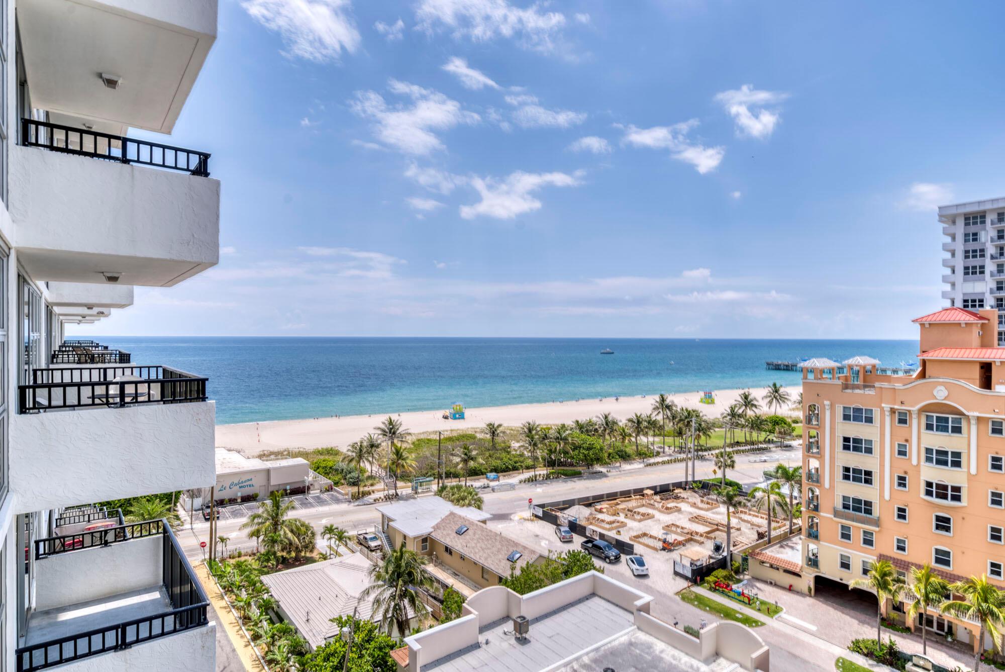 Stunning 2 bed, 2 bath condo in Silver Thatch Atlantic with breathtaking ocean and Intracoastal views. This bright, modern unit features new 2024 appliances, beautifully remodeled floors, and elegant furniture. The open plan layout includes a spacious living and dining area, leading to two balconies with incredible views. The updated kitchen boasts gray cabinets and sleek countertops. The primary bedroom offers a fantastic ocean view. Located on the west side of A1A, enjoy classic Florida vibes with easy access to the fishing pier and jogging paths.