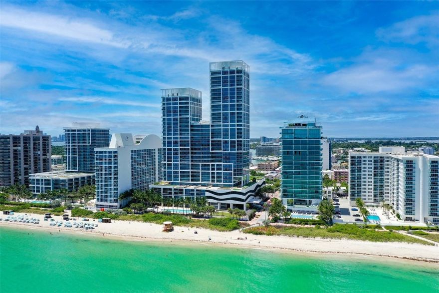 Great partial ocean view from a condo hotel apartment, located at the central tower of The Carillon Miami Beach. Short term rental allow on this condo hotel located on levels from 2nd to 10th floors