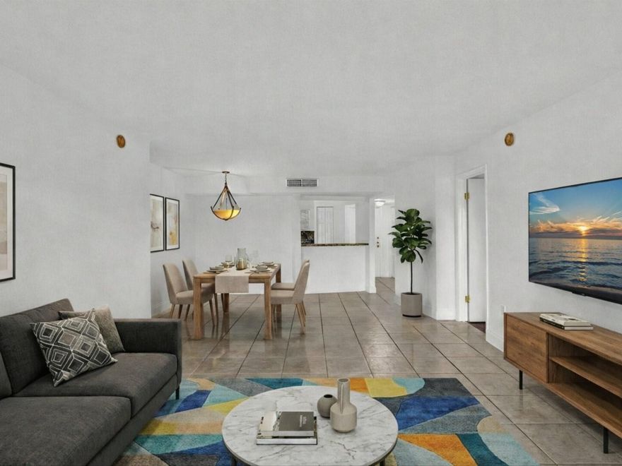 This immaculate, third-floor residence is a rare find. Bathed in natural sunshine, the luminous interior boasts a massive footprint with a sought-after split-bedroom configuration for ultimate seclusion.Experience modern efficiency with a recently updated AC and the luxury of an in-unit laundry suite. The contemporary kitchen features upgraded appliances and leads to an expansive living zone and secluded, screened terrace. Storage is plentiful with oversized walk-in closets.INVESTMENT POTENTIAL: Owners may lease the property after one year of residency. Amenities include a controlled-access gate, pristine pool, and clubhouse.