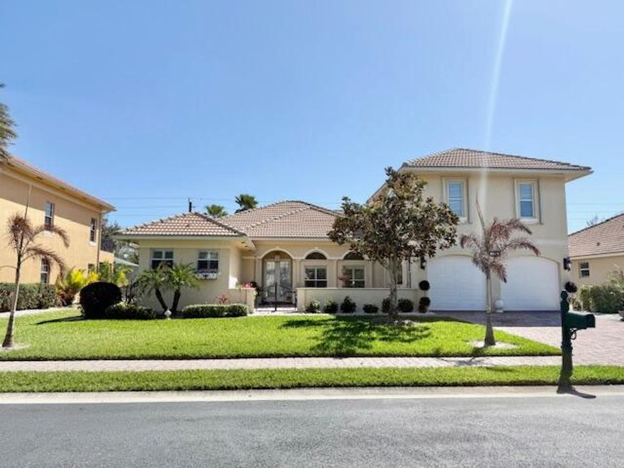 Introducing an updated Vero Beach Tuscany beauty complete with a courtyard!! Ideally located near shopping centers, golf courses, minutes from the beach and restaurants.  This slice of paradise just completed a 10 month reimagination. New Kitchen-Aid appliances, refinished cabinets, new hardware, faucets, water heater, lighting, Fantasia fans, custom vanity in Cabana Bath, granite in all bathrooms and kitchen, large crown molding, tall baseboards, new Karastan carpet in primary and guest room, new pool pump and filter, new garage opener, roof is water tight, new landscape.  On Sitting on .27 acres and 3,076 feet of elite Vero Beach living.  Enjoy sunsets in a very private backyard or under your new tiki hut.  This turnkey beauty awaits you.