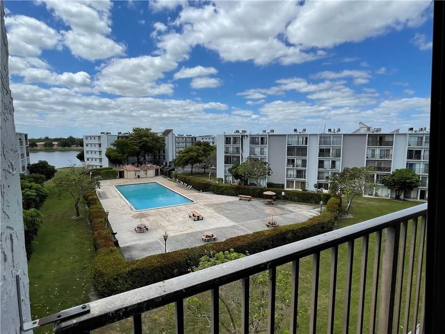 INVESTORS WELCOME! NO, WAIT TO RENT!!! CASH ONLY DUE TO % OF RENTALS AND NO RESERVES.  Condo is clean and move-in ready.  Brand new refrigerator, range, hood, and dishwasher.  Excellent central Miramar location, views of the pool from the top floor.  Close to major highways. Washer & dryer in the unit, extra storage available.