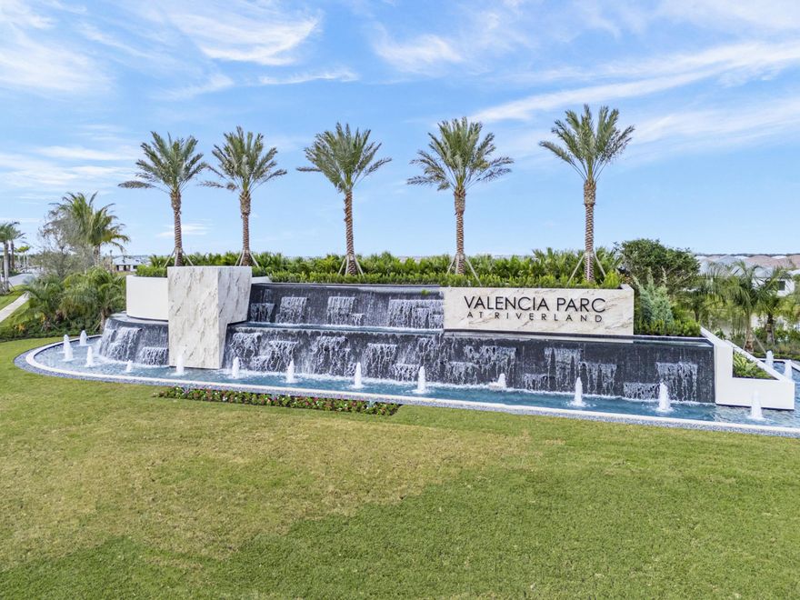 Builder closeout special. Valencia Parc at Riverland is where you'll find Port St. Lucie's best 55+ lifestyle with a million ways to have fun including a beautiful 38,000-square foot Clubhouse with resort-style amenities. This Palazzo floorplan includes water views and an open floor plan with 24''x24'' porcelain tile flooring throughout the main living areas. All bedrooms include designer plush carpet. The home features high end finishes including impact glass windows, GE gas appliances, tile roof, and recessed LED lighting.  The spacious kitchen includes high end designer quartz countertops with full backsplash, painted gray mist maple cabinets with custom cabinet built-in pantry, and GE stainless-steel appliances. All bathrooms include upgraded quart countertops and full oversized mirrors. 
Valencia Parc offers access to the amazing facilities found throughout the 4,000 acres of master-planned amenities at Riverland, where bigger is better! Stay fit at the 24-acre Sports & Racquet Club that offers over 80 outdoor sports courts and a 51,000 square-foot Wellness & Fitness Center. At Riverland you'll also find ways to express yourself at the 5-acre Arts & Culture Center, a bustling Town Center, the 12-acre Paseo Park among many future city parks and much, much more! You'll be able to easily access it all with the 5 miles of gorgeously landscaped traffic-free Paseo and greenways that connects everyone and everything throughout Riverland like never before - all that's missing is you! SCHEDULE TIME TO PREVIEW.