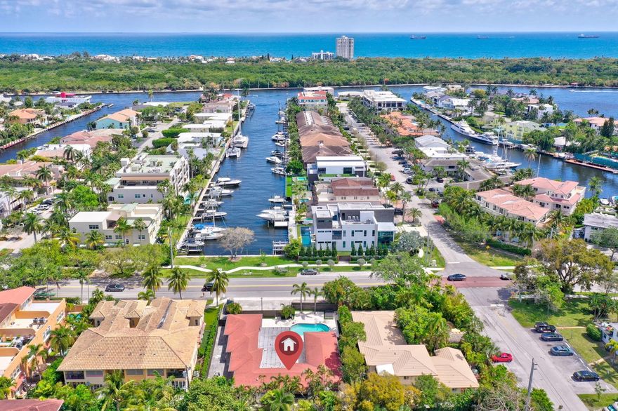 Priced to sell! PRIME LOCATION in the highly desirable community of Coral Ridge in east Fort Lauderdale. 6 units with pool. RMM-25 zoning. Can use as a vacation rental. Beautiful surroundings. 3 1BD/1BA, 2 Studios with living space and 1 regular studio. Permitted updates include brand new kitchens, bathrooms, flooring, windows, doors, ACS, paint, tankless water heaters and new/updated electrical throughout. Beautiful courtyard area with new pavers/turf surrounding the pool.  Two laundry rooms. Large storage area on the north side of property. Can create private patios for several units. Approx. 1.3 mi to the beach, .7 mi to Galleria Mall with dining, 2.5 mi to Las Olas and 20 mins to FLL. Can purchase 3 properties as part of a portfolio.