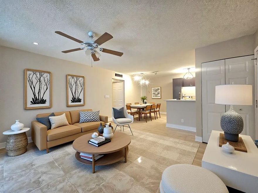 This charming 1 bedroom condo offers a modern touch with brand new floors,  brand new stunning quartz countertops, and sleek, brand new cabinets. The bathroom has been tastefully updated with a brand new vanity, mirror, and lighting sconce. Experience the convenience of in-unit washer and dryer and enjoy ample storage space with a private balcony and storage closet. Located in a pet-friendly community, this home boasts abundant green space and 5 picturesque ponds. You'll be just moments away from shopping, grocery stores, banks, the post office, and the turnpike, making your daily errands a breeze. Don't miss this gem!