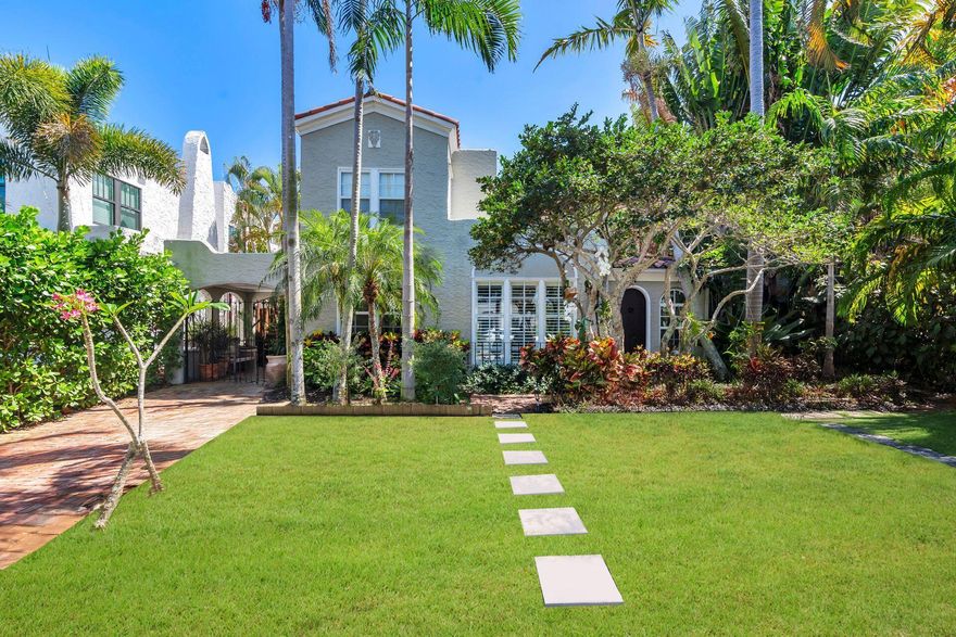 Just one block from the Intracoastal, this beautifully renovated Mediterranean home in historic Southland Park has it all--four bedrooms in the main house, a private guest cottage, and full hurricane-impact windows and doors. The saltwater heated pool sparkles crystal blue, surrounded by tropical orchids and a butterfly garden. With new ACs, updated electric and plumbing, this home is move-in ready and packed with charm, space, and serious curb appeal.