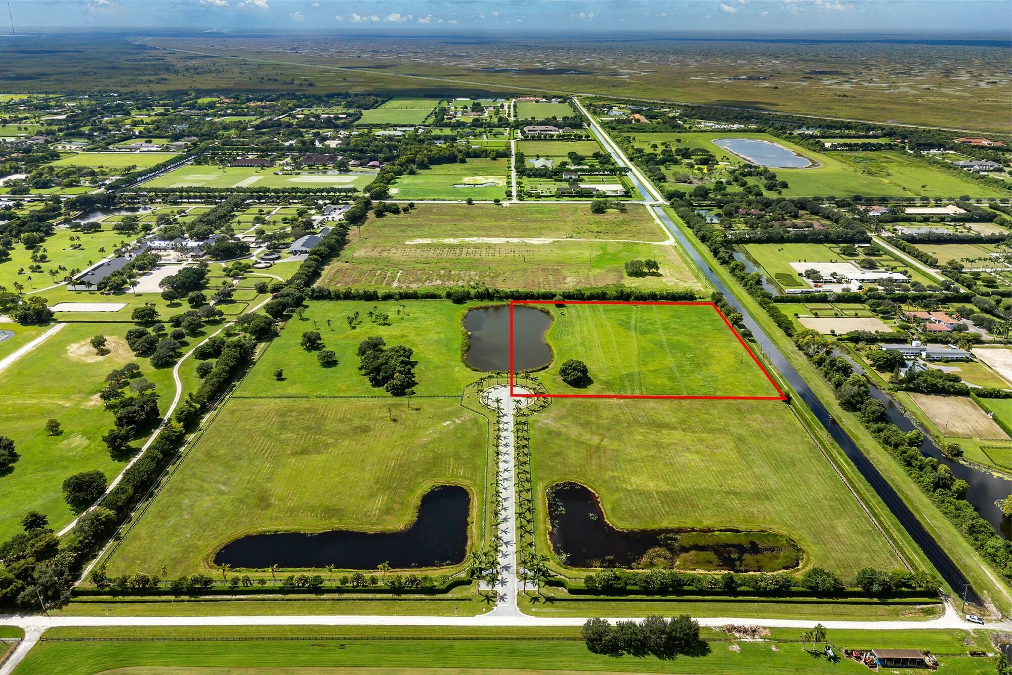This exceptional 10-acre equestrian/ residential property offers complete privacy and is fully platted, entitled, and engineered. It features on-site drainage, city water, and underground utilities. Located at the secluded western end of Indian Mound Road, the property provides secure, gated access and direct connectivity to the Green Trail, making it ideal for equestrian enthusiasts. The renowned WEF Horseshow Grounds are less than a mile away, ensuring convenient access. Buyer can also purchase the property with a custom home and barn built by Colts Neck Associates. This lot can also be sold with the other 3 adjacent lots. Please see brokers remarks.