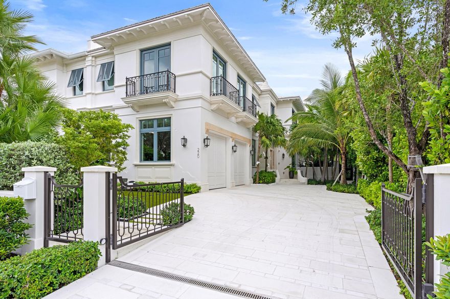 Welcome to this newly built town home located in the center of Palm Beach! Spanning over 5,300 total square feet, this 4-bedroom home features gorgeous finishes such as hardwood and shell-stone limestone flooring and a custom Downsview kitchen with Sub-Zero & Wolf appliances. A stunning floating staircase leads to the second floor which features a large primary suite with dual bathrooms & a large terrace, as well as three guest suites, all with ensuite bathrooms. Outdoors you'll find a spacious covered patio with a built-in summer kitchen, a large swimming pool and spa and a full cabana bathroom. Additionally, this home has an elevator, full house generator, smart system  and a  large air conditioned 2 car garage.