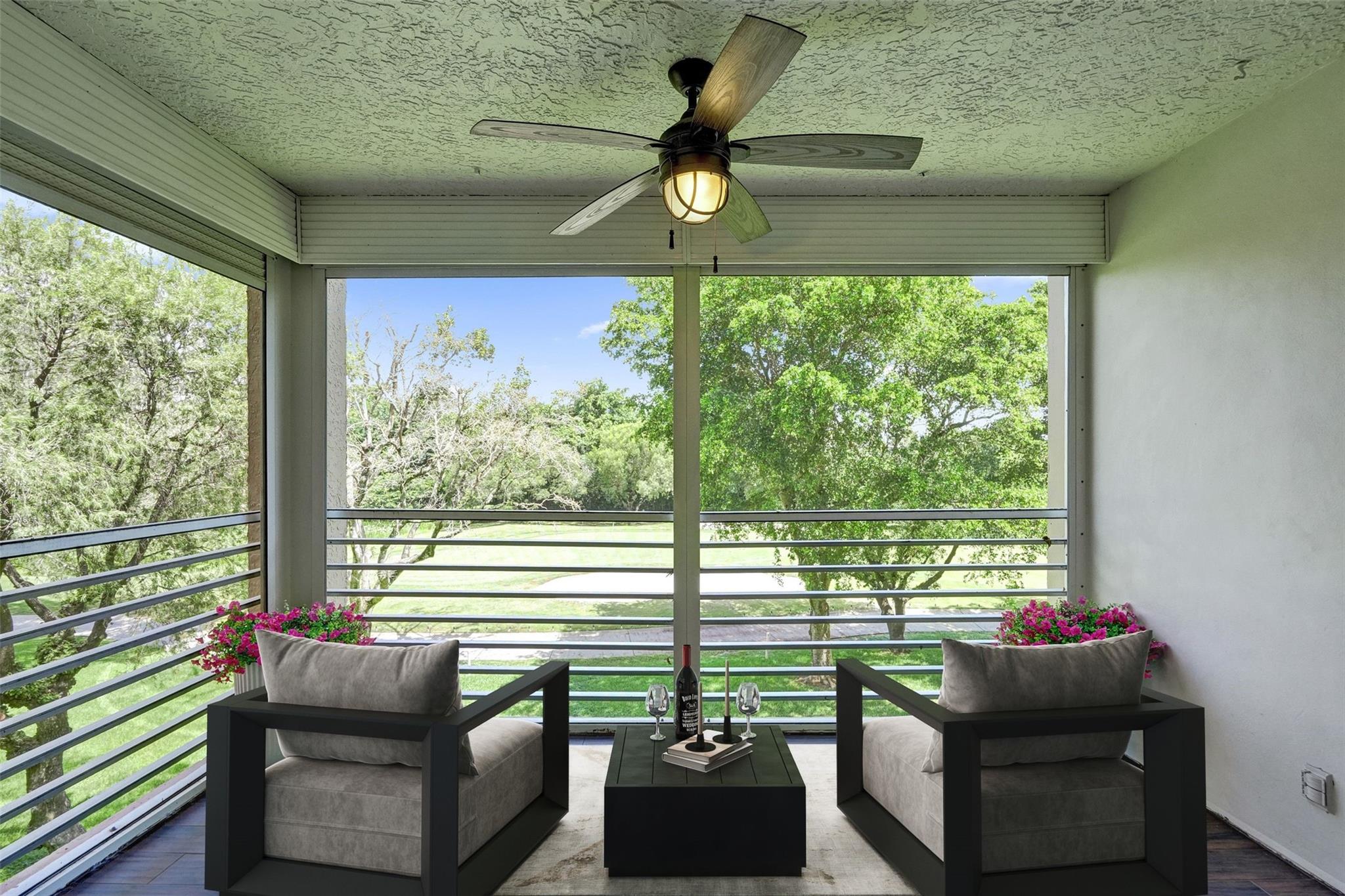 You will not find a better condo at this price. Your new custom renovated home has amazing indoor / outdoor flow through floor to ceiling sliding glass doors to your large screened balcony where you can enjoy the best view in all of Pine Island Ridge. Custom Kitchen with Quartz countertops. Plenty of kitchen cabinets and drawers for storage and enough countertops for meal preparation. Glass pantry barn door with lighten pantry and pull out shelves. Oversized Quartz Island to meet your dining needs for six people. All new matching appliances. Refrigerator has built-in Keurig coffee maker. Both bathrooms have quartz countertops and plenty of storage space. Barn Doors in both bedrooms & bathrooms. Walk-in master closet. Luxury vinyl floors throughout home. No popcorn ceilings