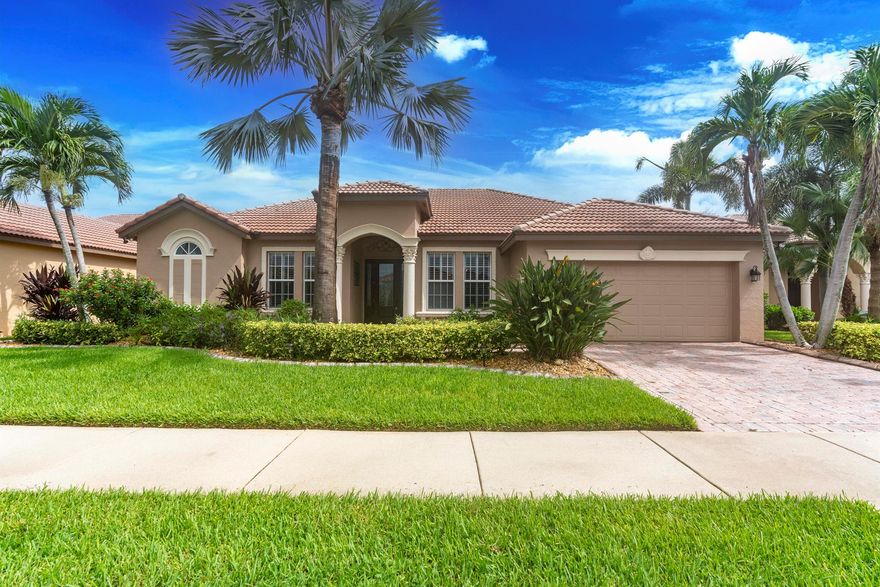 MAJOR PRICE ADJUSTMENT.  Welcome to luxury living in the Mediterranean-inspired community of The Vineyards at St. Lucie West. This elegant pool home offers stunning lake views, a spacious open layout, and a gourmet kitchen with granite counters, stainless steel appliances, and 42'' cabinets. The serene primary suite features wood floors, dual walk-in closets, and a spa-like bath. Enjoy formal and casual living areas, a private office, media nook, and a screened pool with covered patio--perfect for relaxing or entertaining. A new HVAC system, less than one year old, adds comfort and efficiency. Don't miss this rare opportunity! Beautiful home with Gorgeous Lake and Sunset Views.
