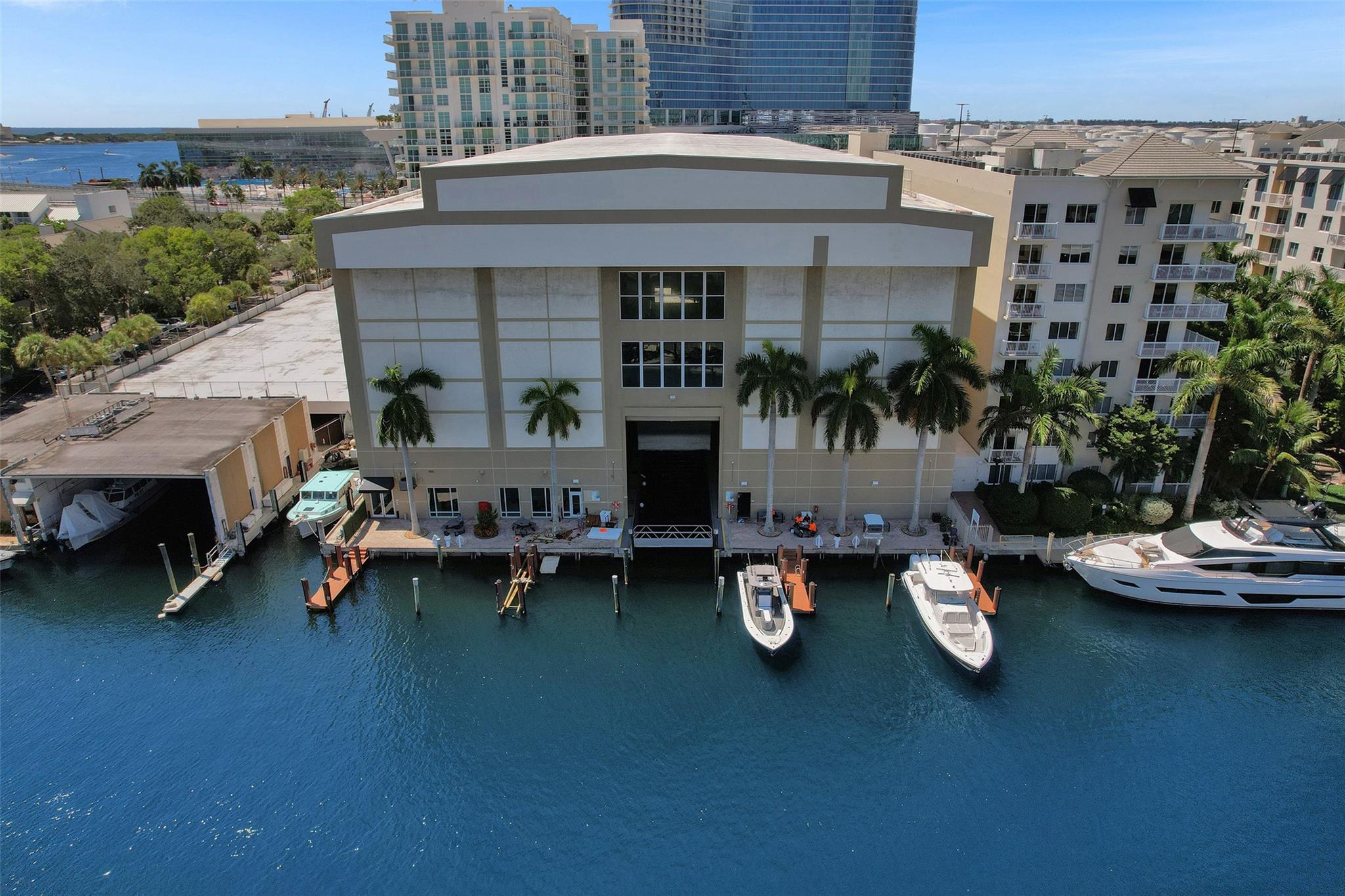 This rarely available boat condo is located in The Port Marina. Known as the cutting-edge in boat storage The Port Marina's laser guided overhead crane safely stores boats in less than three minutes. Excellent location with just five minutes to ocean access through Port Everglades. This boat condo accommodates a boat up to 42' length and 9.5' height. The Port Marina also features garage parking for owners and guests of the Marina.