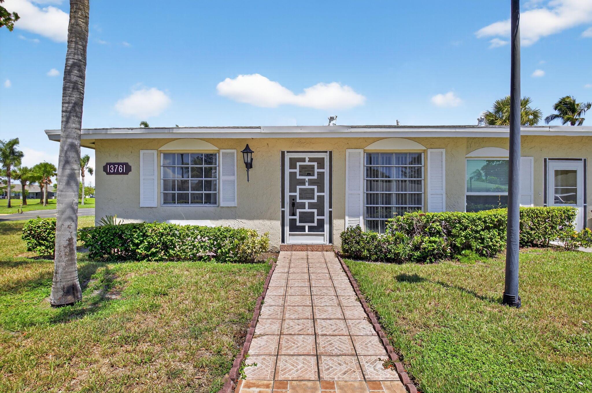 Corner Villa in Prime Delray Location - Endless Possibilities!This light-filled 2-bedroom, 2-bath corner villa offers the perfect blend of comfort, potential, and location. Move right in or bring your design vision to life--either way, you'll enjoy an abundance of natural light and peaceful mornings or sunset views from your private back patio.Ideally located just a short stroll from the clubhouse, this home is part of Palm Greens, one of Delray Beach's most sought-after communities. Exciting upgrades are underway, including a brand-new clubhouse, cafe, additional pools, scenic lakes, and over three miles of walking trails--all designed to elevate your lifestyle.Minutes from I-95, the Turnpike, and Delray's award-winning downtown, you'll have quick access to world-class