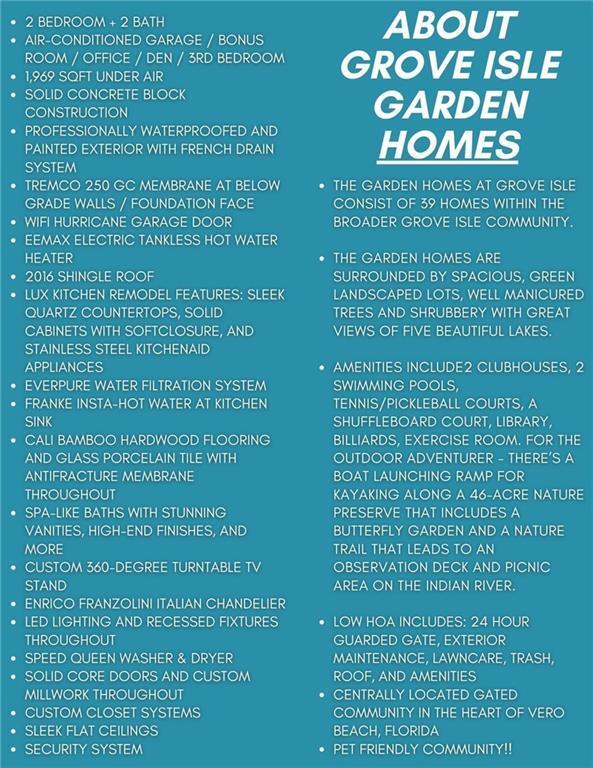 GARDEN HOMES AT GROVE ISLE - Residential