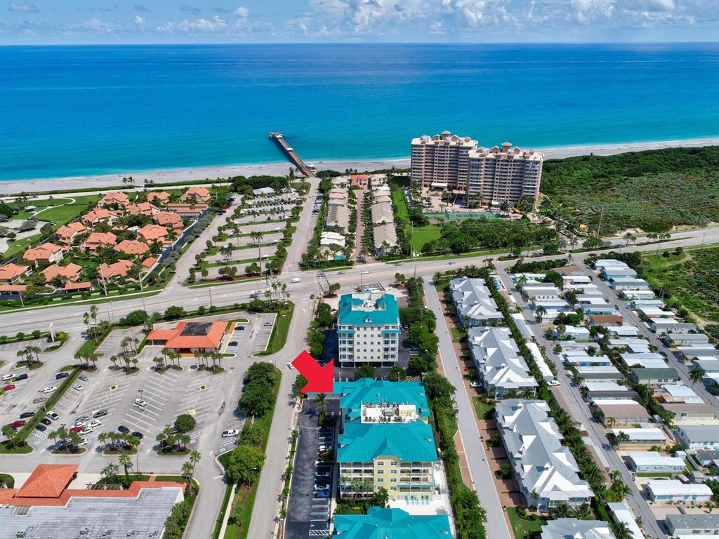 Available for Off Season beginning May 1, 2023-October 31, 2023. Minimum 4 month term. Rarely available beautifully furnished Penthouse with partial ocean views from every window. Five minute walk to Beach and Juno Pier. Oversized Master Bedroom with 2 walk in closets. Sixty foot long wrap around balcony with expansive partial ocean views. Private elevator opens only to your unit. Huge new 11 foot quartz kitchen Island seats six comfortably. . Private garage with lots of storage available. Pet friendly. Short walk to Jupiter dog beach. No other unit on market with similar finishes. Exquisite new remodel with ultra modern furnishings, 75' TV in LR and 65' TV in MB , 48'' TV in GBR and superb sound systems. Pool and gym.