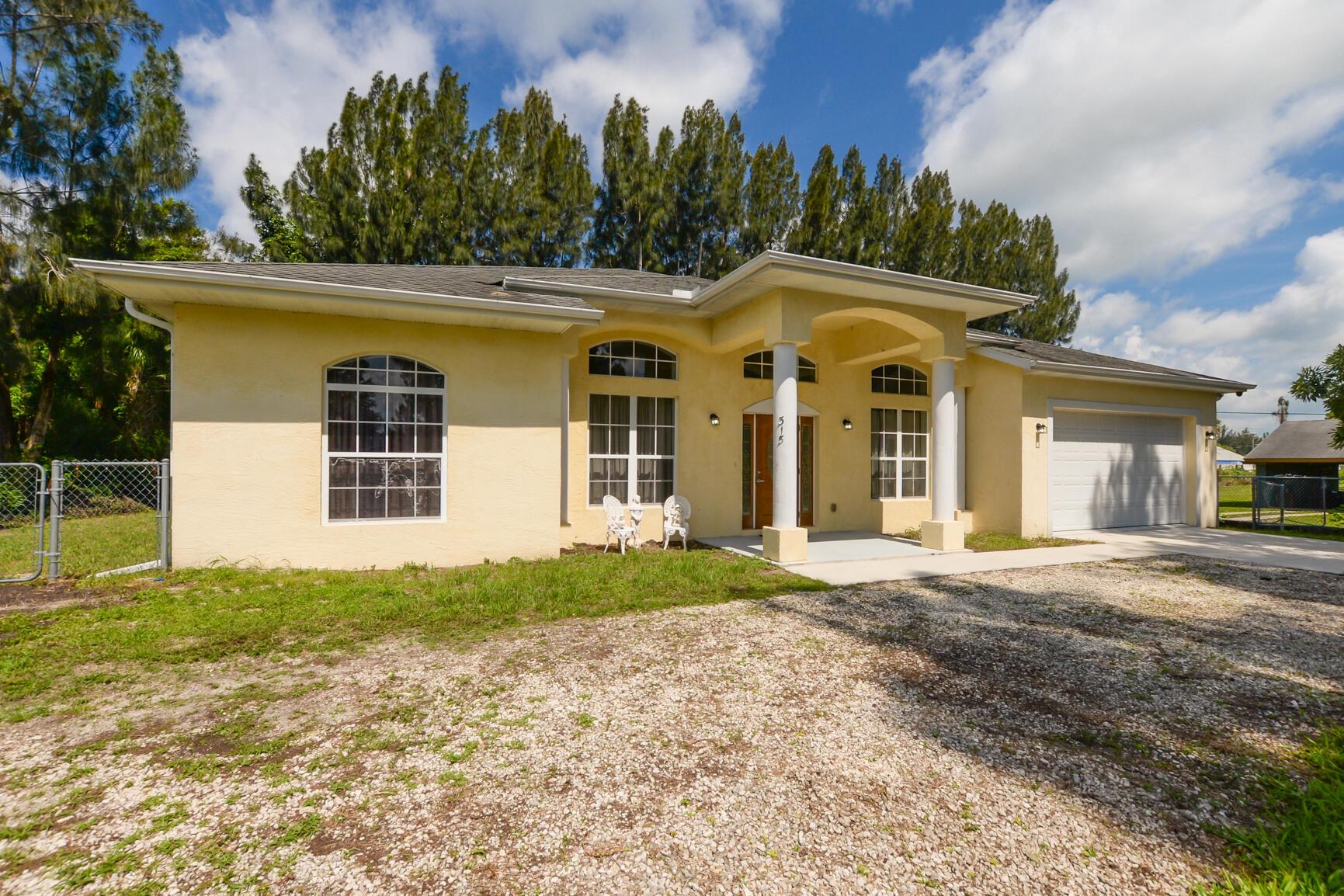 Due to multiple offers, please submit Highest and Best offer by 6-16-23 @ 5pm ESTLocation is EVERYTHING! Ready to enjoy quiet country living while being close to everything you could possibly need? This is it. Built in 2009 offering over 2000 sq. ft. of living space nestled on a private lot at the end of the road. This 4 bedroom 3 bathroom home features a split floor plan, formal dining room and plenty of space for entertaining. Enjoy fruit from a variety of trees in the yard. While the home is on city water there is a well in place to make sure your lawn and trees never thirst. Look forward to sipping coffee or drinks on the spacious back patio while experiencing the quiet living of western Fort Pierce.