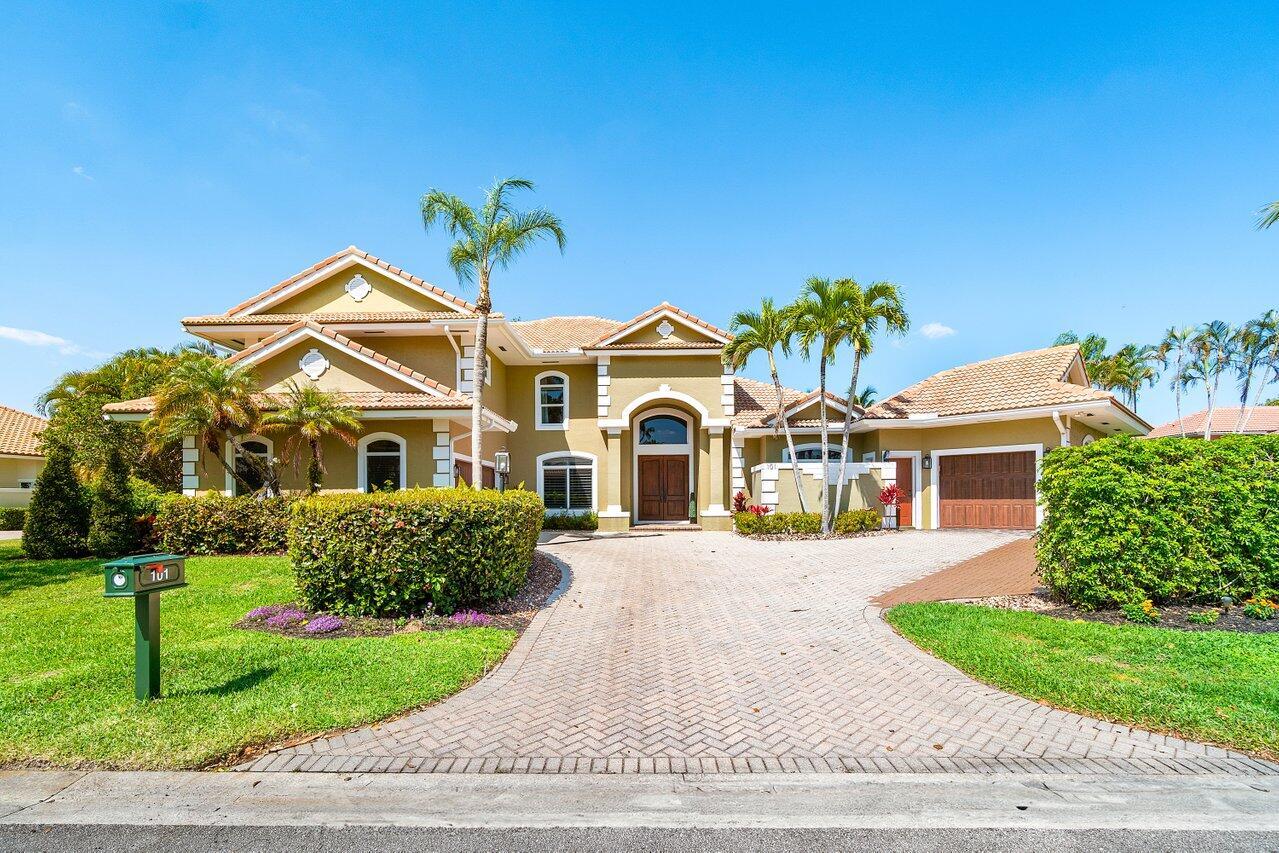Discover a home that combines modern upgrades with timeless charm, offering more than 5,000 square feet of living space, 6 bedrooms with renovated en-suite bathrooms, and a total of 6.5 baths. Sitting on a lushly landscaped .61 acre, this property enjoys views of the 14th hole on the Palmer Course, a gorgeous backdrop for both relaxation and play. Completely remodeled within the last decade, with incredible 22 ft ceilings, this home features new air conditioning systems, upgraded impact windows, new garage doors for the 3.5 car garage, and a thoughtfully designed addition with custom barn doors that can close off the freshly created family room. The kitchen is a true chef's kitchen, which comes equipped with top of the line Wolf and Sub-Zero appliances, which includes a Wolf Range.