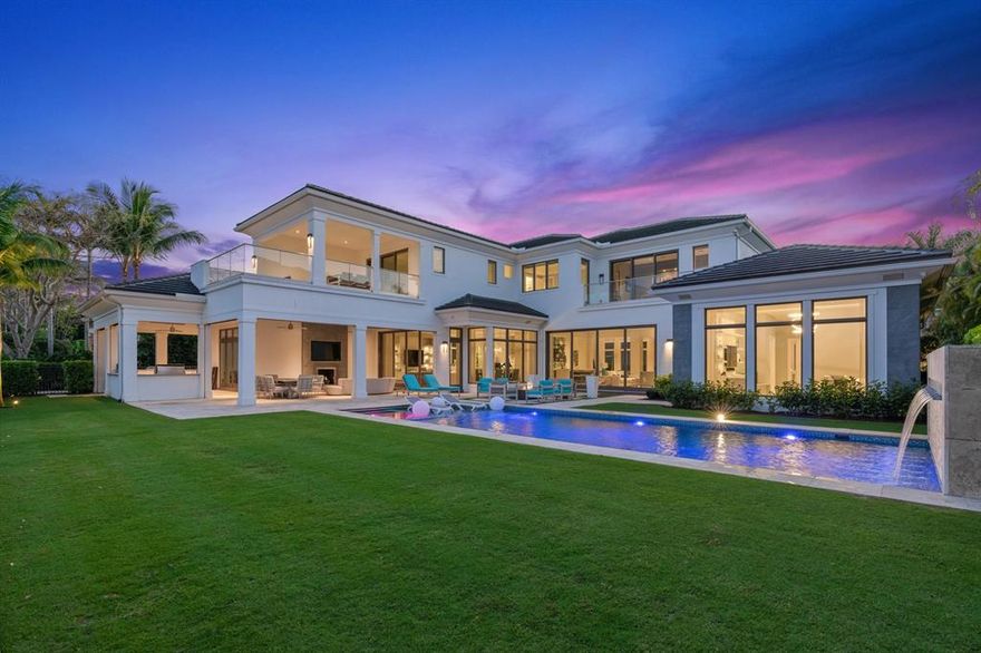 STUNNING, MODERN, CUSTOM, PRIVATE AND AN EXCEPTIONAL VIEW BEST DESCRIBE THIS SPECTACULAR ESTATE BEING OFFERED IN THE EXCLUSIVE OLD PALM GOLF CLUB. A RARE HOME WITH GOLF COURSE AND WATER FEATURE VIEWS.  THIS HOME IS JUST UNDER 7500SF, OFFERING 5 BEDROOMS, 7.1 BATHS, TWO OFFICES (ONE ON FIRST, THE OTHER ON SECOND), A SOUND PROOF MEDIA/PLAYROOM, HIS AND HER BATHS IN PRIMARY BED, TEMPERATURE CONTROLLED WINE ROOM, TWO SECOND FLOOR BALCONIES WITH VIEWS THE ENVY OF THE COMMUNITY, AND MUCH MORE. AN OVERSIZED POOL, A LARGE SUMMER KITCHEN, PHANTOM SCREENS, A LARGE GRASS YARD, A GAS FIRE PIT AND A PRIVATE GOLF CART ENTRANCE TO THE GOLF COURSE ACCENTUATE THE PERFECTLY DESIGNED EXTERIOR SPACE. MEMBERSHIP IS REQUIRED. A MUST SEE.