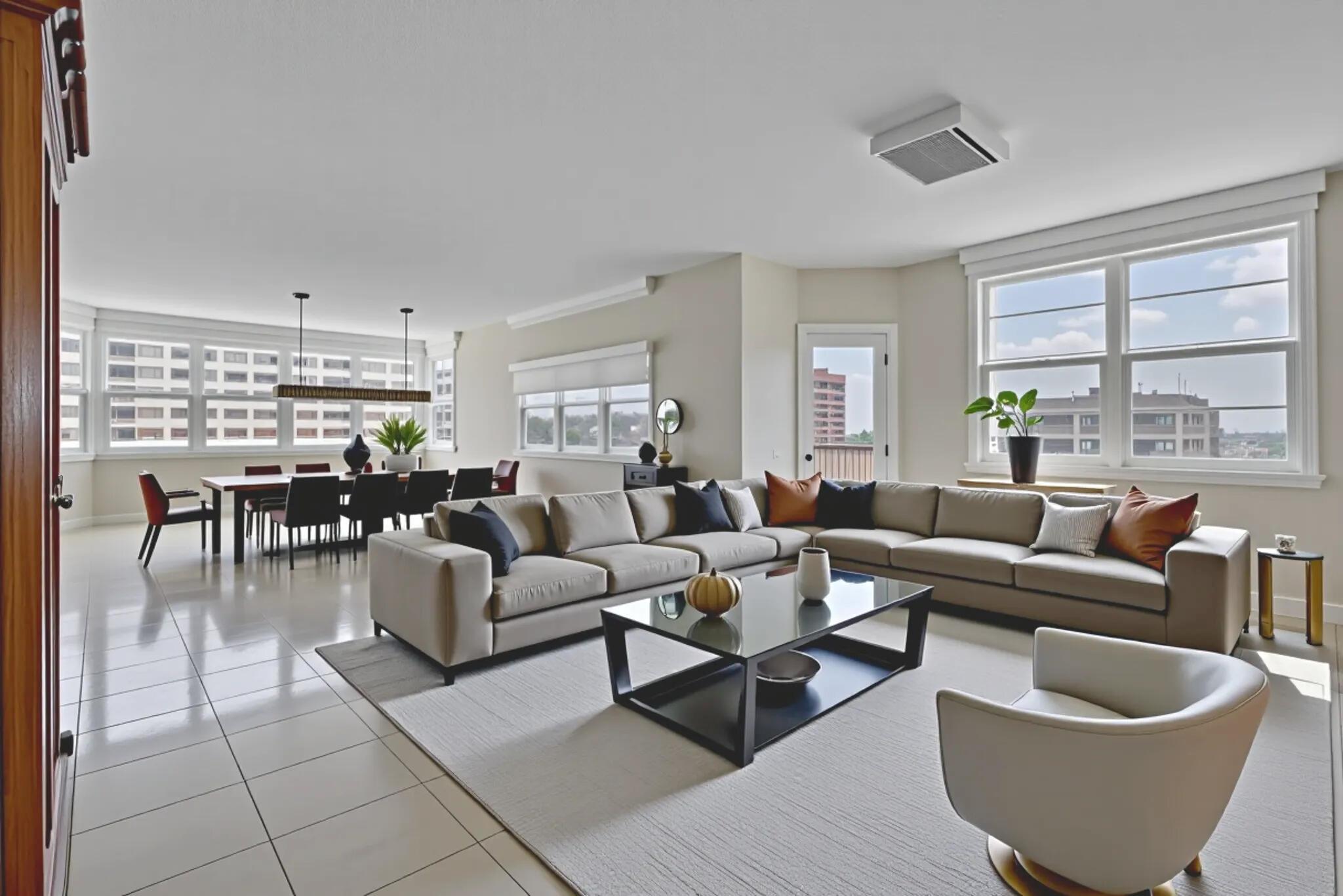 BEACHFRONT - Stunning 3BR/3BA residence with panoramic ocean and Intracoastal views in The Hemispheres--Hallandale Beach's premier oceanfront community. This spacious unit offers just under 1,800 sq ft of light-filled living space, featuring an open layout, modern kitchen, and a private balcony for sunrise-to-sunset views. The primary suite boasts two walk-in closets, while each guest bedroom includes its own walk-in closet. Resort-style amenities include beach service, multiple pools, gym, sauna, steam room, tennis, restaurants, and more. 24/7 gated security. Some photos have been virtually staged for illustrative purposes.
