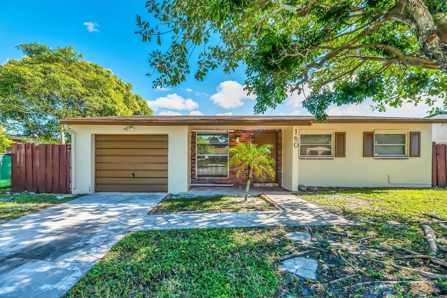 Fresh and functional living in Margate. Recently painted 4-bed home on a quiet cul-de-sac. New A/C. Secondary bath updated with new vanity. Backyard features a new storage shed for tools or bikes. Practical floor plan offers living, dining, and Florida room for flexible use. Kitchen is functional, and seller may consider an incentive to help complete renovation. Manageable 6,011 SF lot with no HOA and all bedrooms on the main level. A solid entry point compared to nearby four-bed homes with higher premiums and less room to customize. Suitable for first-time buyers or investors seeking value and future upside.