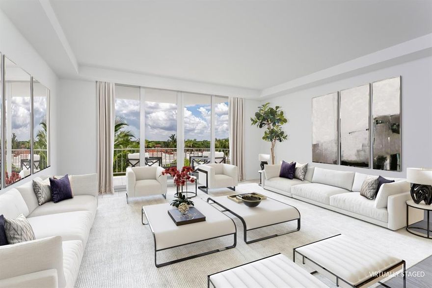 Totally and tastefully renovated 3/3 with high-level, contemporary finishes.  Spacious terrace and airy sky, pool, and distant ocean views.  Full service Winthrop House has white glove services, a fully-equipped gym, and 24-hr. security.  Two garage parking spaces.  Southern exposure.''