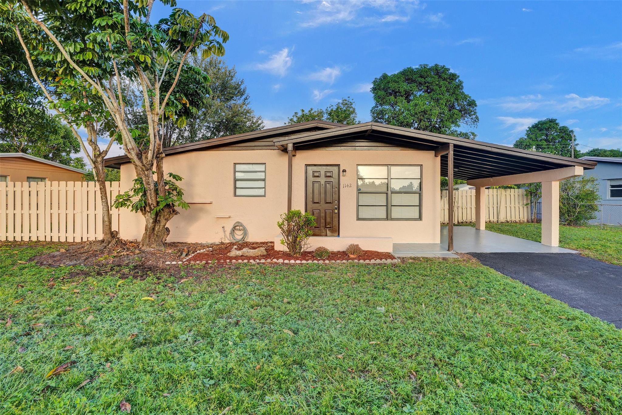 Welcome! This home features 4 bedrooms and 2 full bathrooms and is available. Re-Roofed Sept 2017. Electrical updated in 2015. Kitchen and AC were replaced in 2018! The master bathroom has both a tub and a separate shower. Washer and dryer/laundry room inside with a lot of space to use it as a pantry. Tenant pays water and electric & does the lawn care. First month's rent and two months for security deposit required before move in. Backyard with mango and papaya trees. Background check and minimum credit score of 600 required. 1st month & 2 security deposits