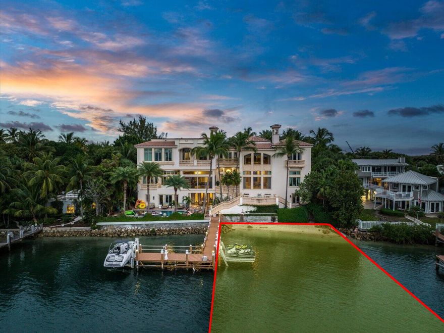 Consists of 1 FEE SIMPLE privately owned water lot plus small sandy beach area west of 3090 S. Ocean Blvd. previously owned by the State of Florida. NOT SOVEREIGN LAND. Perfect for private moorings area, dock expansion, fish farm or just for privacy. Available completely separately from and potentially in addition to a buyer considering the purchase of adjacent property in Manalapan. Will accommodate 112ft yacht which is maximum for 3090 SOB. Additional lots/lot packages available priced from $3,999,999 to $19,999,999.