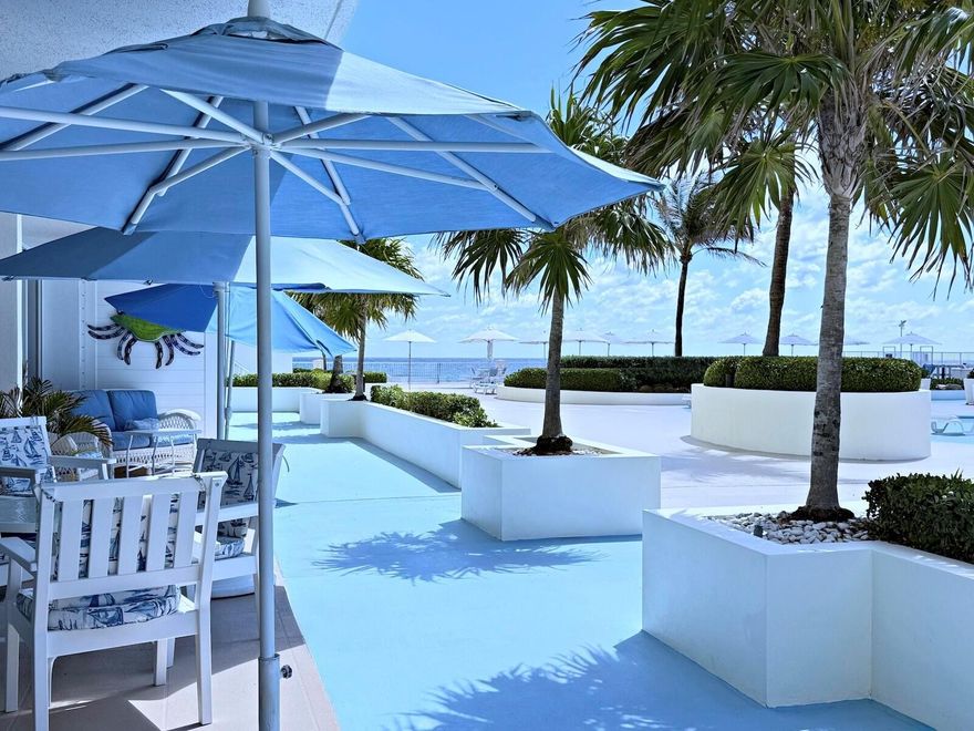 Rare opportunity to rent a lanai unit on the sought-after sunny South East Ocean side for the season. Just steps from the pool and beach! This spacious, fully updated two-bedroom, two-bath apartment boasts beautifully updated bathrooms, a modern kitchen, elegant tile flooring throughout, impact sliders, and an in-unit washer & dryer for your convenience. Wake up to breathtaking sunrises and soak in abundant natural light on the expansive balcony all day long. Barclay offers direct beach access and a wide array of amenities, including a fitness center, tennis courts, a heated pool, BBQ facilities, saunas, a business center, game rooms, a lounge, 24/7 doorman, covered parking, and convenient drive through car-wash. Water, cable, and internet are all included in the rent.