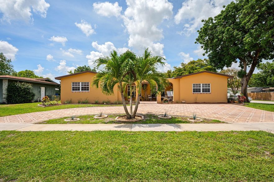 WOW! Highly desirable Pasadena Lakes! Pembroke Pines! 3 bedrooms 3 full bath home plus separate efficiency with (3rd) full bath which could be ideal for a 4th bedroom, in-law suite, office or rental income! Large back patio/deck ideal for relaxing or entertaining! Impact windows! No HOA! Room for a pool! Quiet, quaint community with tree-lined streets! 2-minute drive to Pasadena Lakes Elementary! Schedule Your Showing Now!! Buyer to verify all.
