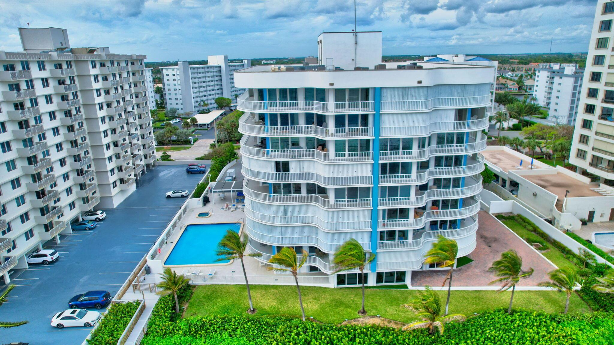 Stunning Corner Unit in Boutique Oceanfront Building Experience unparalleled luxury and breathtaking views in this exquisite 3 bedroom, 4 bathroom corner condo located in a prestigious boutique oceanfront building located directly on the sand in Highland Beach, Florida. Brand new hurricane windows. Spanning over 2,500 square feet, this meticulously maintained residence features panoramic intercoastal and ocean vistas from every room, ensuring you're always surrounded by natural beauty. The southwest corner location provides a unique vantage point, enhanced by a spacious wrap-around balcony - a perfect setting for morning coffee or evening sunsets.