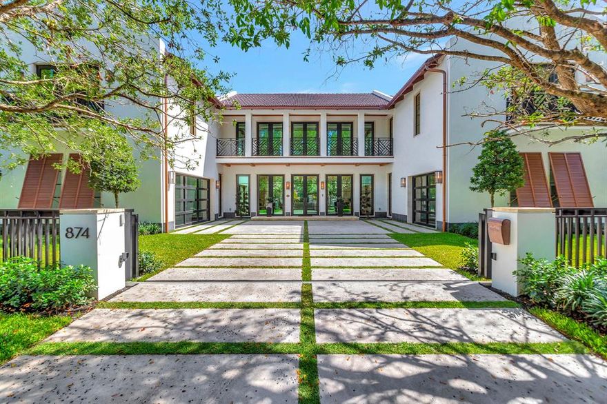 New construction gated custom modern farmhouse on one of the best streets in the historic section of Old Floresta, designed by renowned architect Derek Vander Ploeg and built with the finest quality and finishes. The first floor features an oversized great room open to the large chef's kitchen and adjacent dining room. The kitchen features a large center island, top of the line Miele appliances, a large pantry/prep area and a glass 200 bottle wine storage between the kitchen and great room. The large club room includes a beautiful wet bar. The second floor includes the primary suite and 4 en suite secondary bedrooms including 2 oversized VIP suites, and the laundry room. The primary suite features a morning bar, custom built his and hers walk in closets, dual vanities, full makeup vanity,
